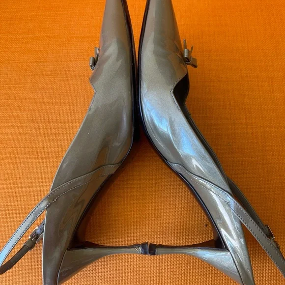 Vintage PRADA Gray kitten HEELS💝HP - Picture 5 of 8